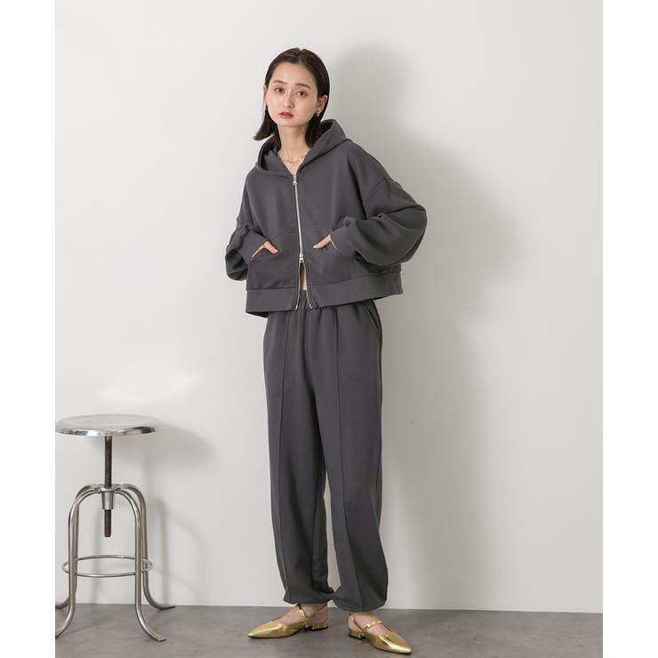 ダブルジップ ショートフーディー[品番：ADEW0004590]｜ad thie