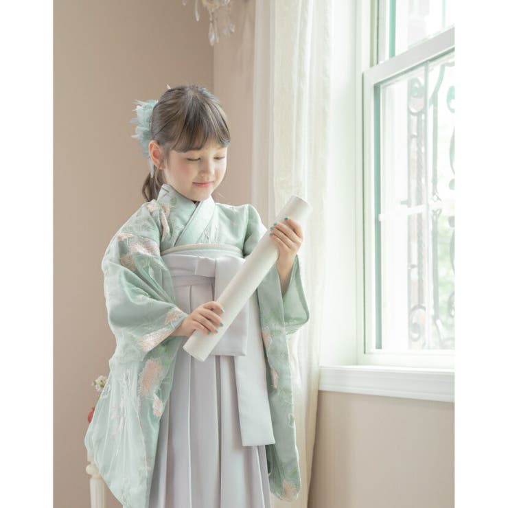 卒業式袴 花柄刺繍チュールレース袴セット 和装 おしゃれ 女の子 卒園