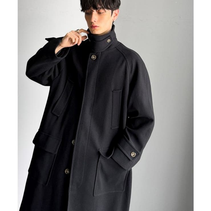 メンズ】【classical origin】ロング丈比翼ステンカラーコート[品番