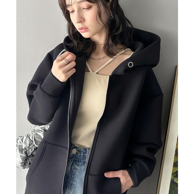 マシュマロ触感！ダンボールbigシルエットジップパーカー[品番