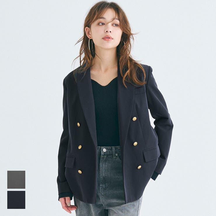 ダブルブレストゴールドボタンブレザー[品番：PA000016280]｜coca