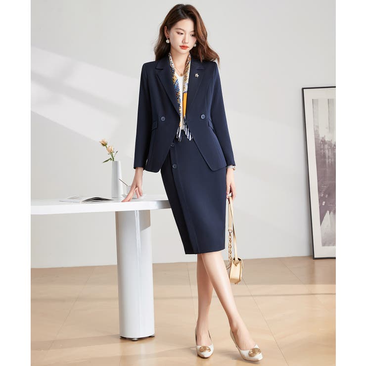スーツ上下セット ジャケット スカート[品番：DSSW0005090]｜DRESS+