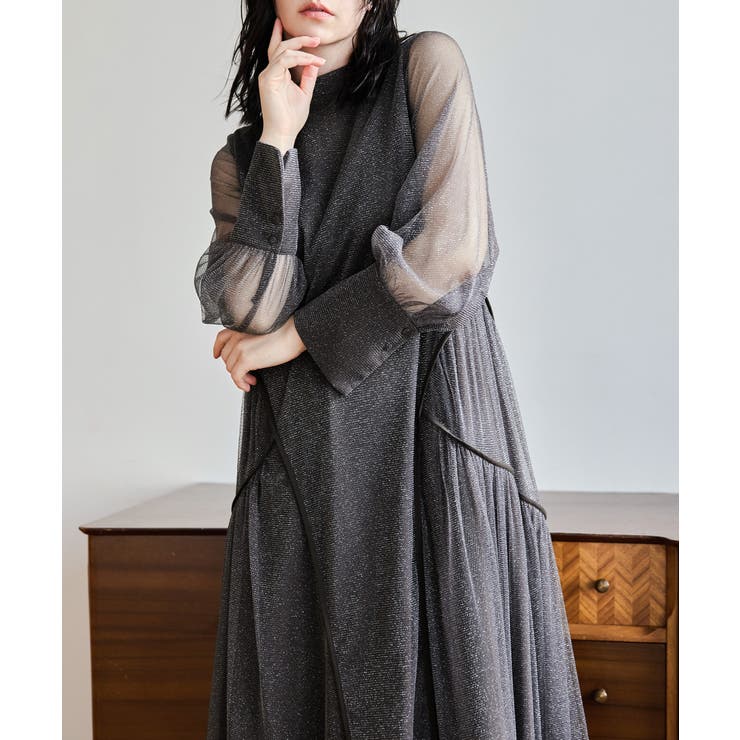 niana ニアナ ラメチュールAラインドレス[品番：FT000010122]｜Fashion