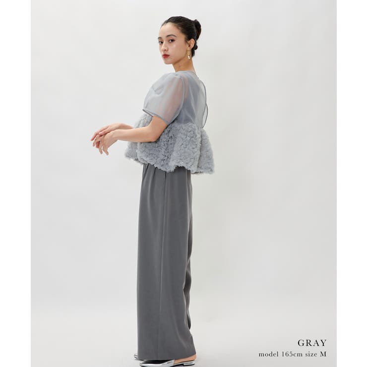 niana ニアナ スウェルペプラムセットアップパンツドレス[品番