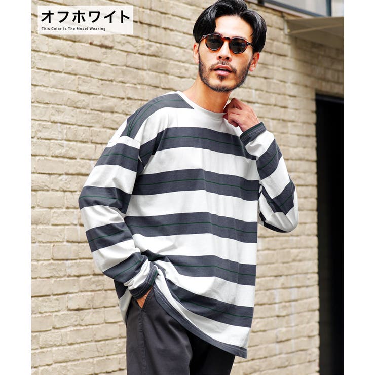 太ボーダー ロンT メンズ[品番：JG000014363]｜JIGGYS SHOP（ジギーズ