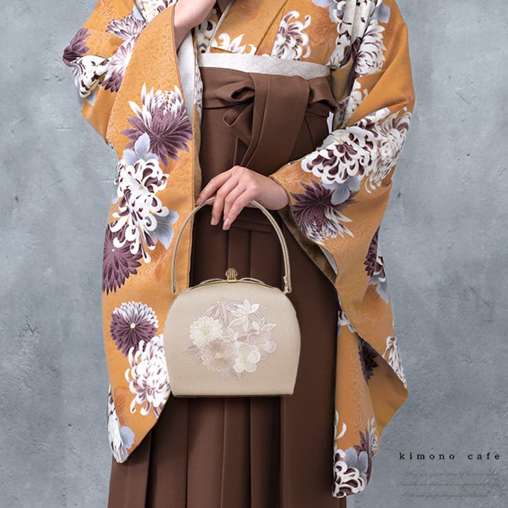 振袖 バッグ 単品 四君子 刺繍 高級バッグ 日本製 成人式 振袖[品番
