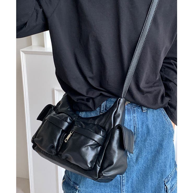 SHOPLIST限定】フェイスポケットレザーショルダーバッグ 小物 雑貨
