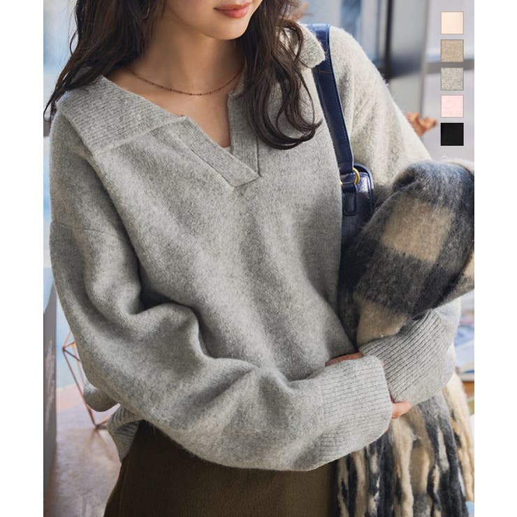 スキッパーニット［N1231］ スキッパー ニット[品番：KO000015690
