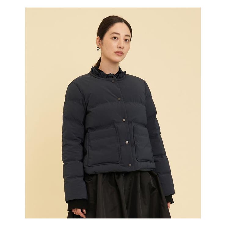 フリルカラーパイピングダウンジャケット[品番：LAVW0006672]｜LANVIN