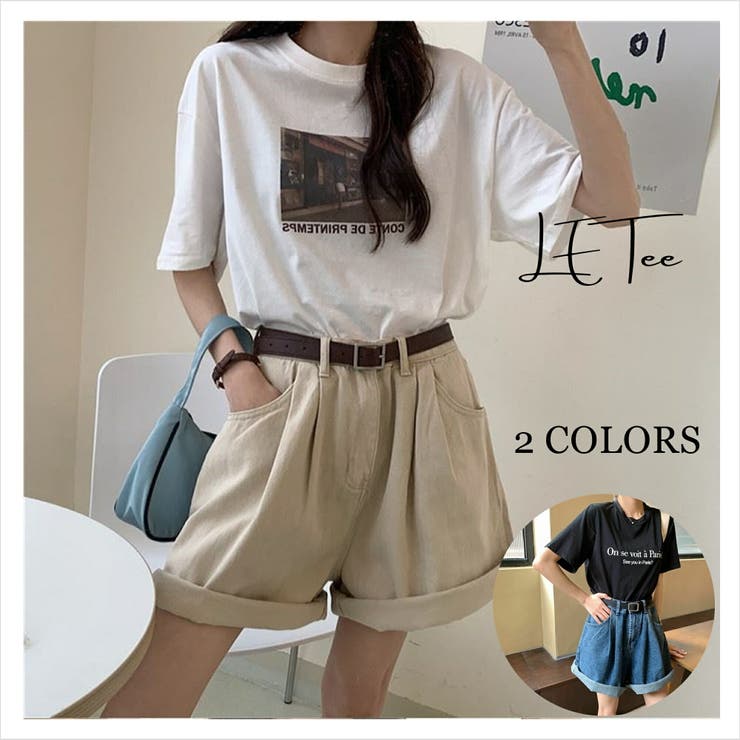 ロールアップショートパンツ パンツ全般 ゆったり[品番：LPSW0001088