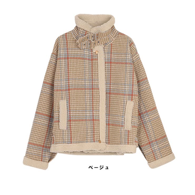 ジャケット ボア チェック柄[品番：ZI000003866]｜IRADOWL（アイラ