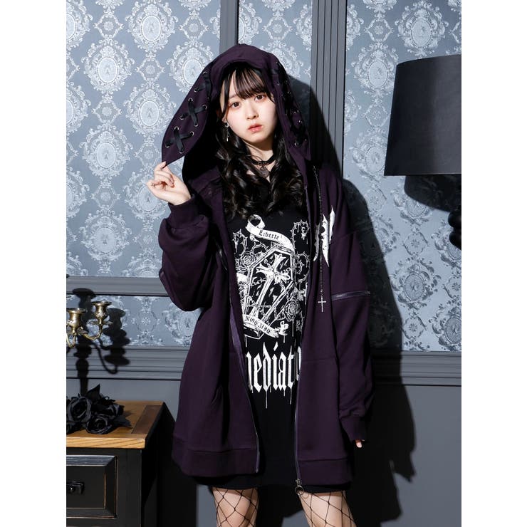 2WAYうさ耳ユニセックスZIP裏毛パーカー[品番：PLMW0012848]｜NOEMIE