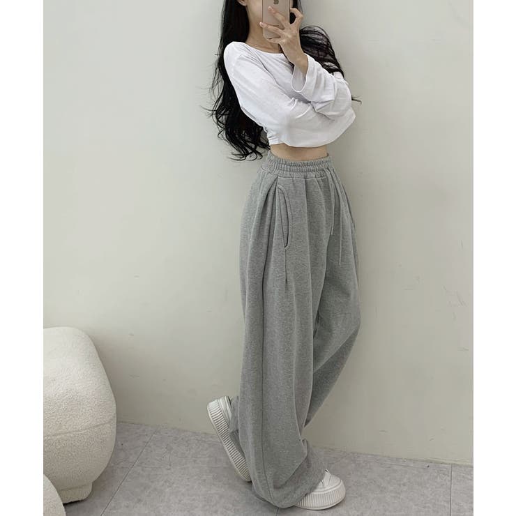 裏起毛 スウェットパンツ タック入り[品番：KH000015172]｜VIVID LADY