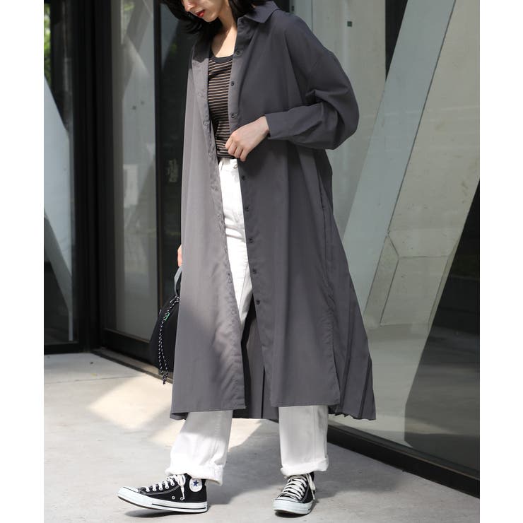 MAISON BREEZE】バックプリーツロングシャツワンピース SCCH32…[品番