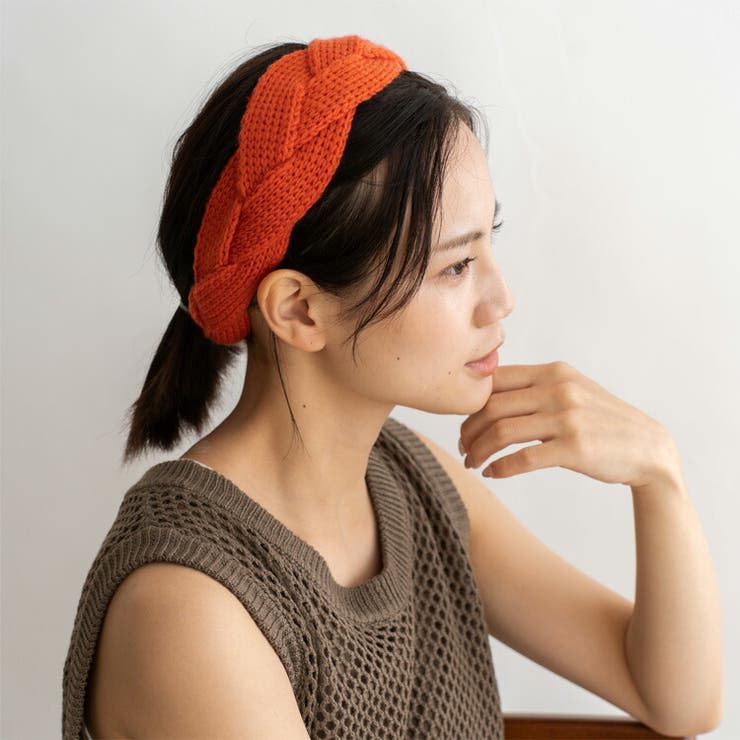 ニット編み込みヘアバンド[品番：VI000006886]｜Vita Felice（ヴィタ