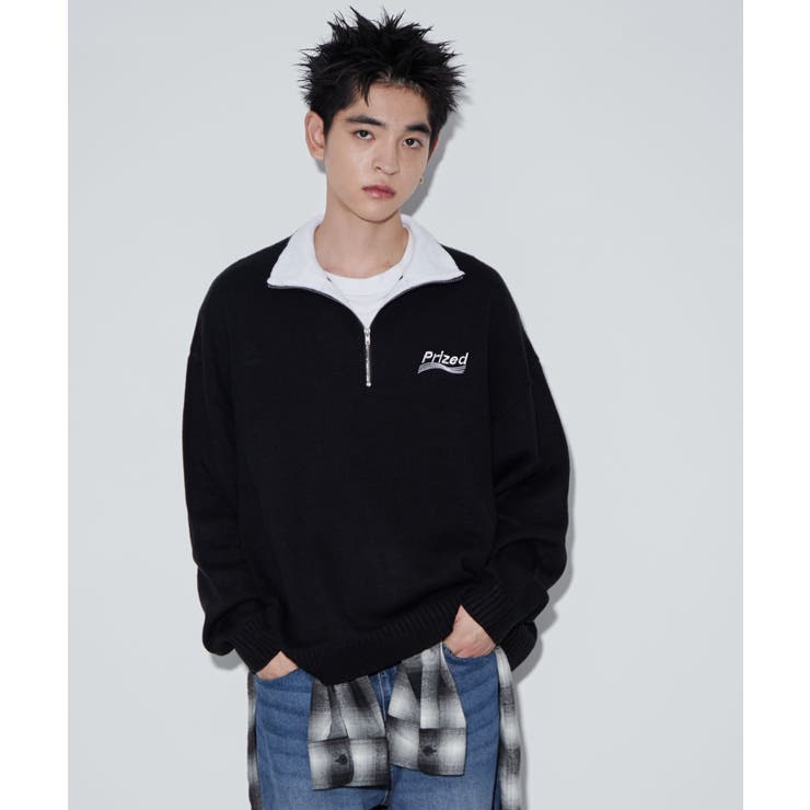ワンポイントハーフジッププルオーバー[品番：WG010092725]｜WEGO【MEN
