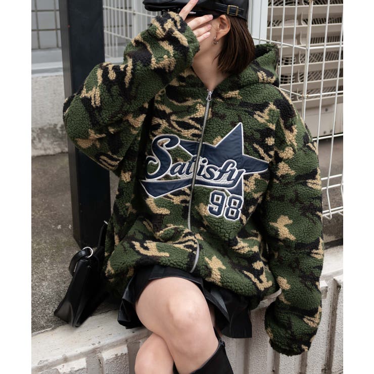 迷彩ロゴボアパーカー[品番：WG010092875]｜WEGO【WOMEN】（ウィゴー
