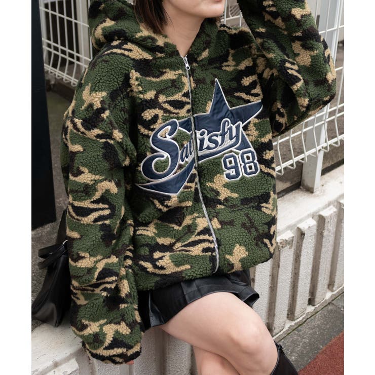迷彩ロゴボアパーカー[品番：WG010092875]｜WEGO【WOMEN】（ウィゴー
