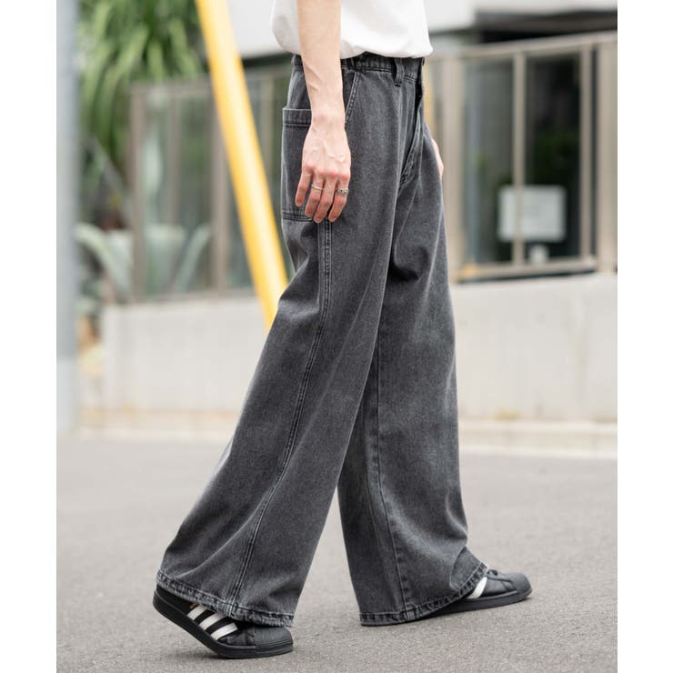 ローライズバギーフレアデニムパンツ[品番：WG010095412]｜WEGO【MEN