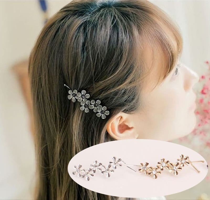 フラワーモチーフヘアピン ヘアピン 花[品番：FQ000113741]｜PlusNao