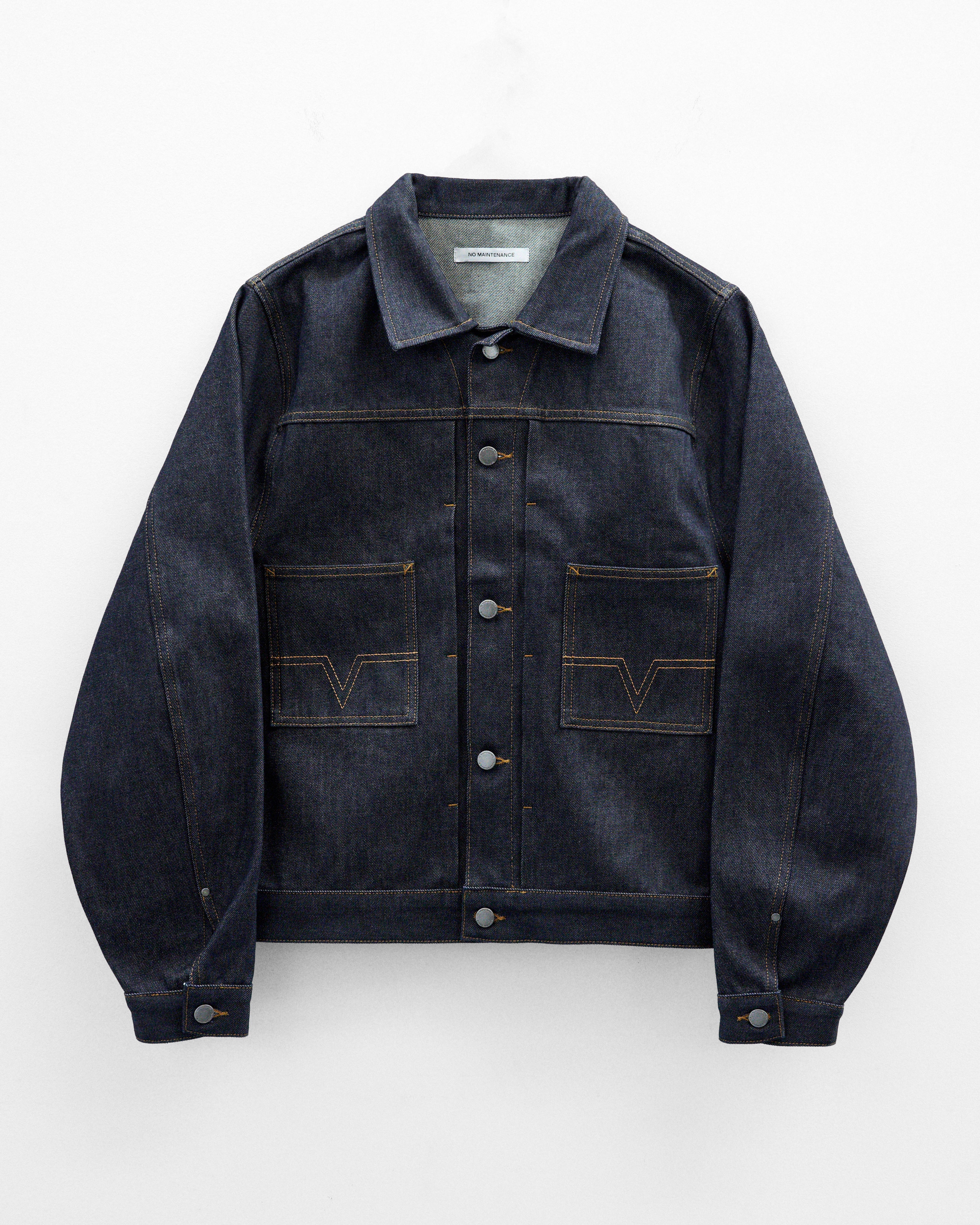 No Maintenance - Raw Indigo 'Haze' Trucker Jacket | NO MAINTENANCE