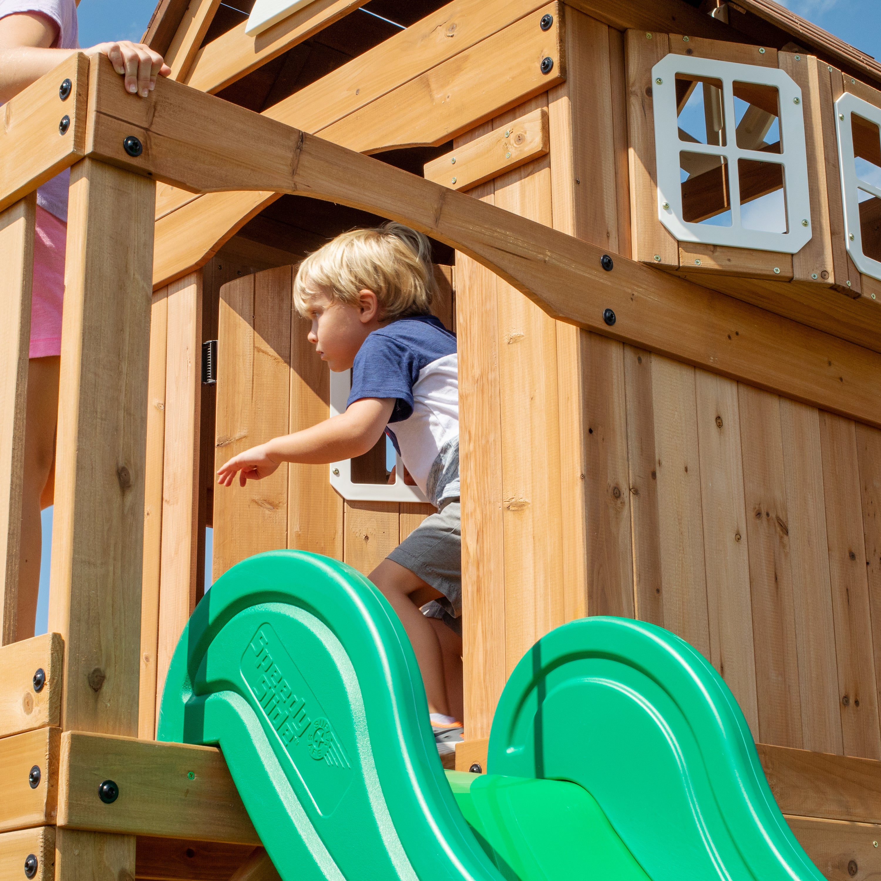 Montpelier Outdoor Wooden Swing Set - Backyard Discovery