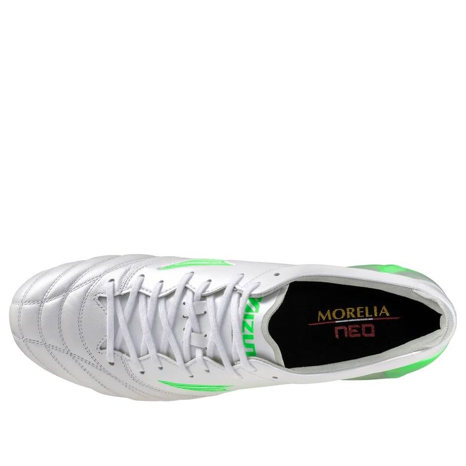Mizuno Morelia Neo IV Elite FG 'Frontier Pack White Green Gecko