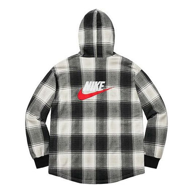 Supreme Houndstooth Flannel Hooded Shirt 'Blue' SUP-FW22-725