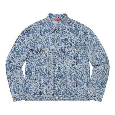 Supreme x New York Yankees Denim Trucker Jacket 'Teal Black' SUP