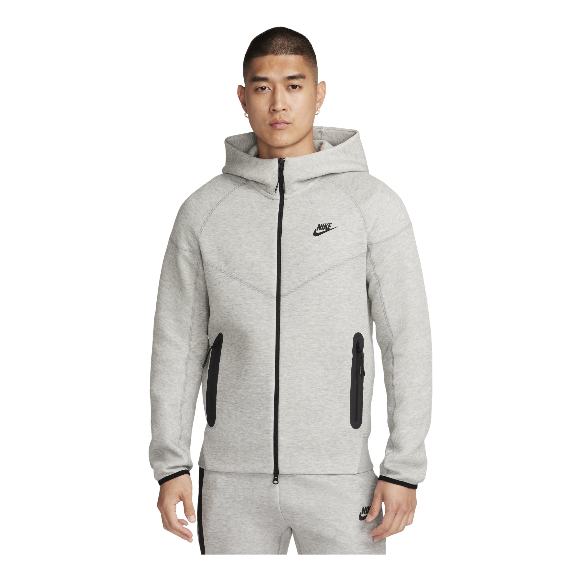 Nike Sportswear Tech Fleece Zipper Hooded Jacket Asia Sizing 'Grey