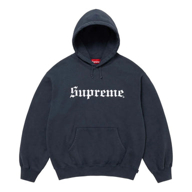 Supreme Capital Hooded Sweatshirt 'Navy White' SUP-FW22-087