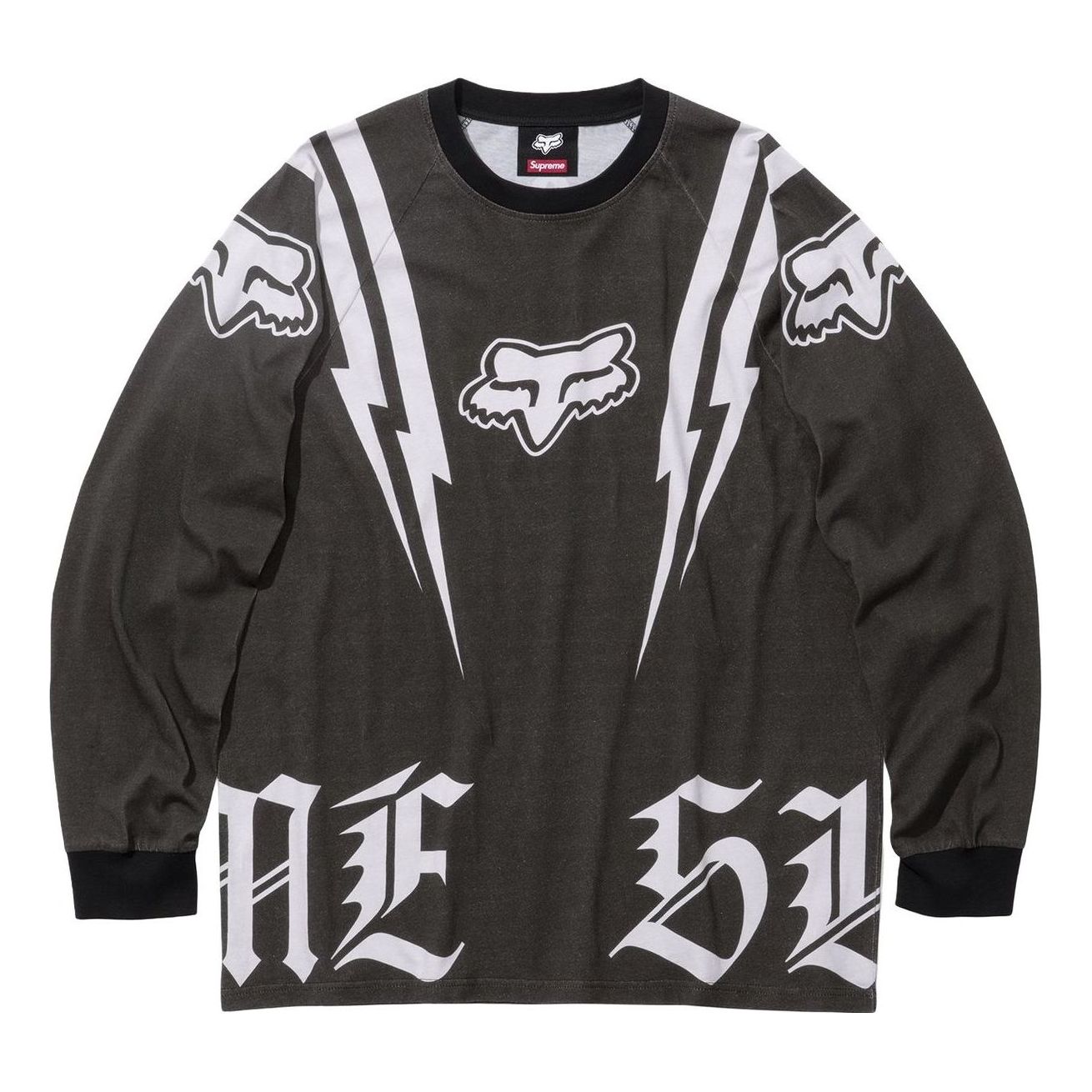 Supreme x Fox Racing Long-Sleeve T-Shirt 'Black' FW25KN57-BLACK