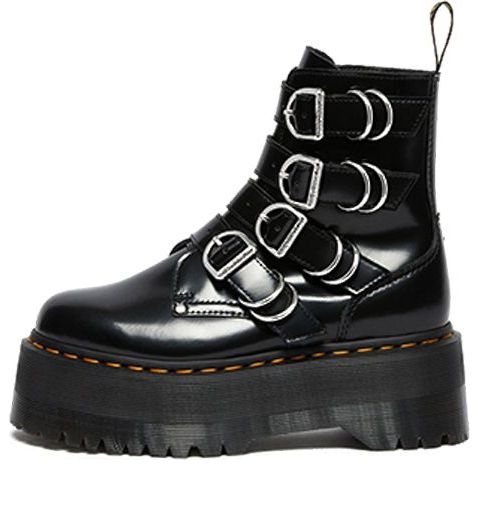 WMNS) Dr. Martens Jadon Max Hdw 4 Strap Boot Black 26524001