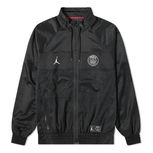 Air Jordan x PSG Crossover Alphabet Printing Long Sleeves Zipper