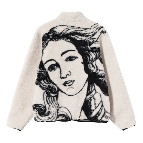 Stussy Venus Jacqrd Sherpa Jacket 'Creamy' 118437F