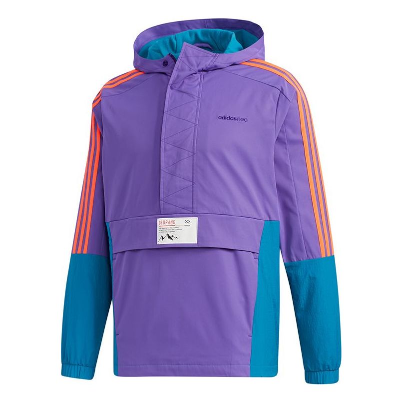 adidas neo M Ss Cs Wb Zipper Cardigan Windproof Colorblock Sports