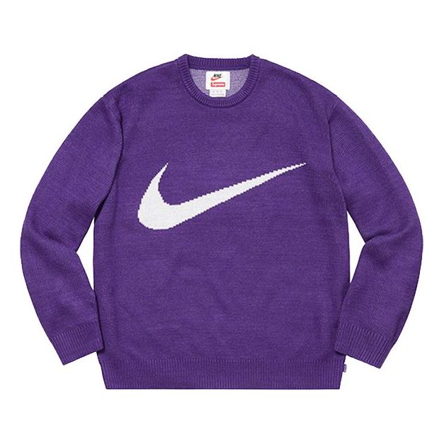 Supreme SS19 x Nike Swoosh Sweater Crossover Printing Unisex