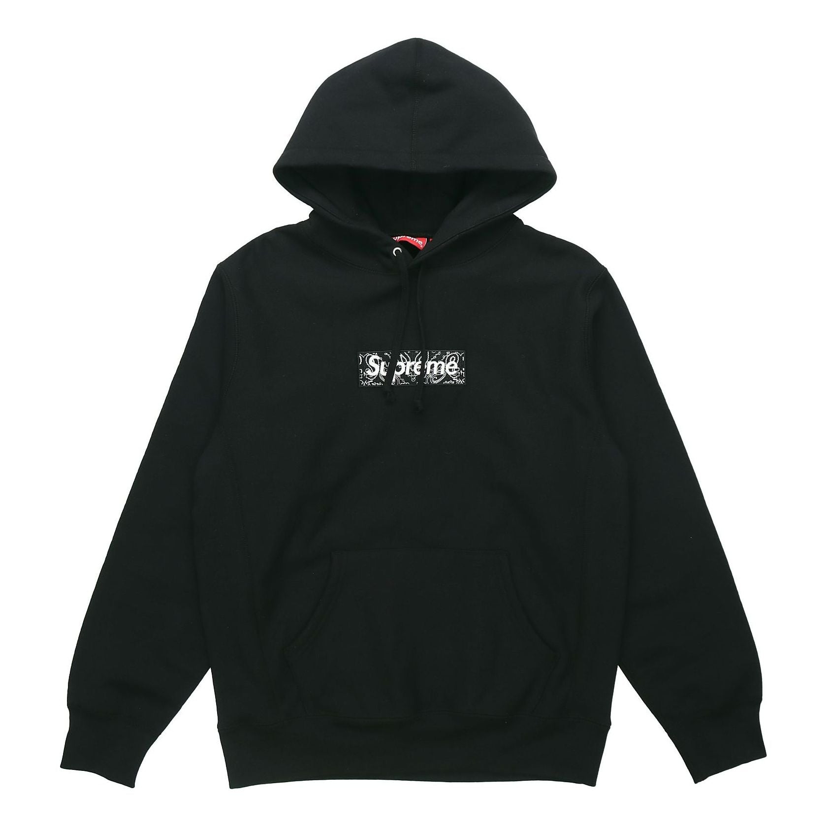 Supreme FW19 Week 16 Bandana Box Logo Fleece Hoodie 'Black' SUP