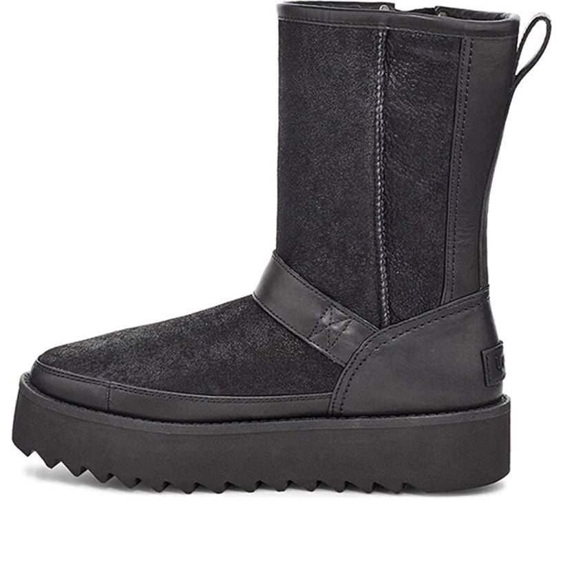 WMNS) UGG Rebel Biker Snow Boots Black 1103852-BLK