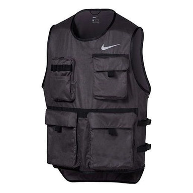Nike Aeroloft Stay Warm Woven Running Reflective Down Vest Black