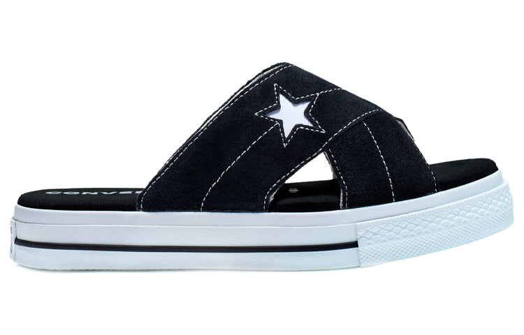 WMNS) Converse One Star Sandal Slip 'Black White' 564143C