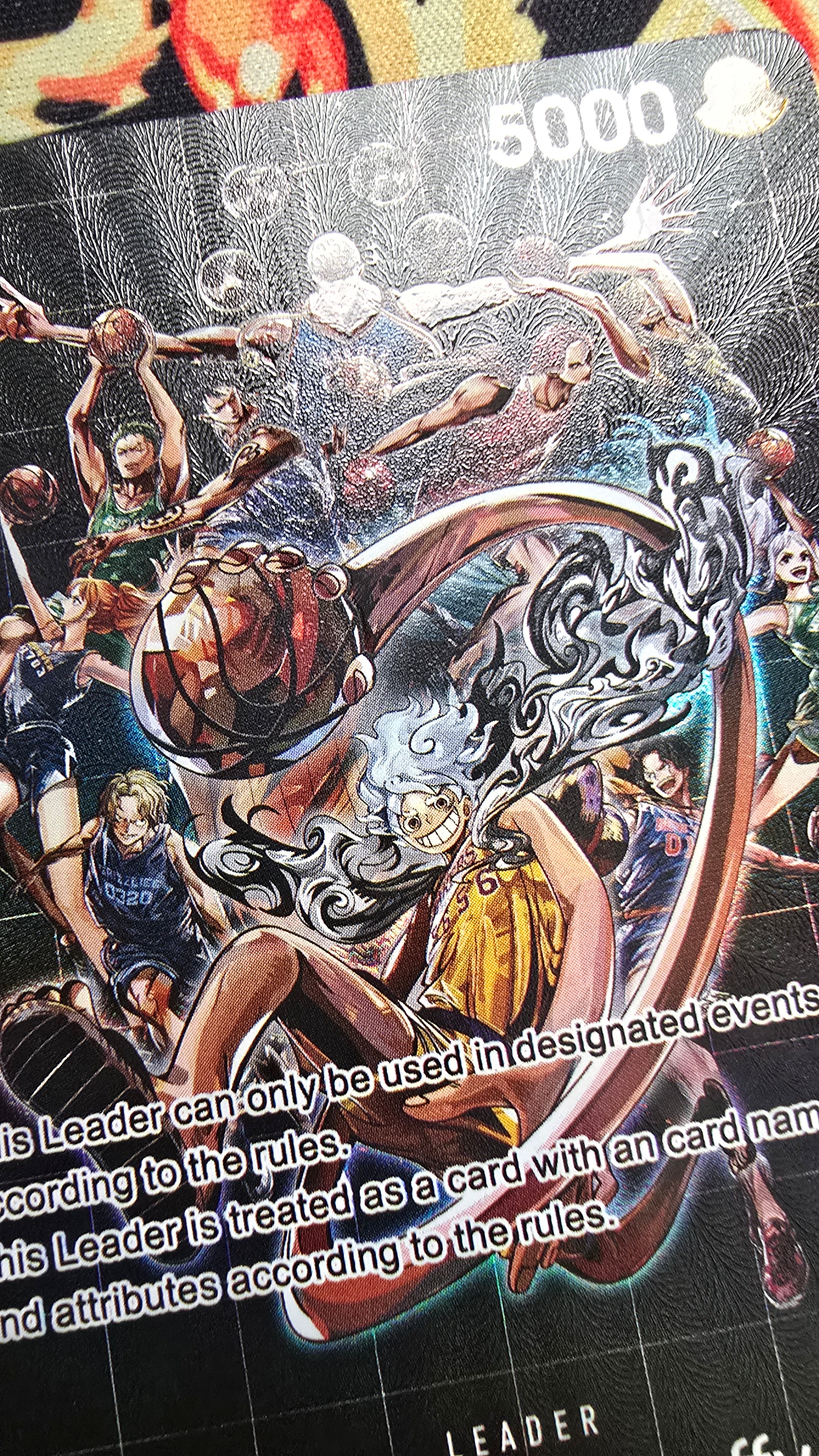 OP Proxies TCG Monkey D Luffy One Piece x NBA Base Shop Promo