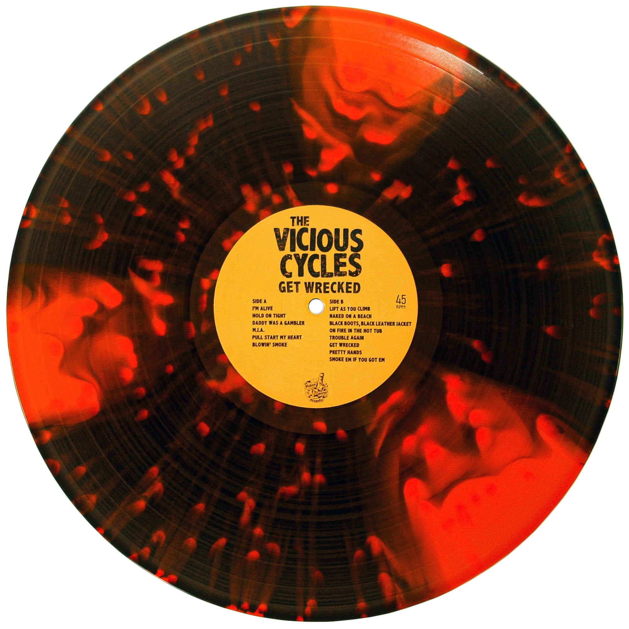 The Vicious Cycles - Get Wrecked - Pinwheel Black Ice & Orange