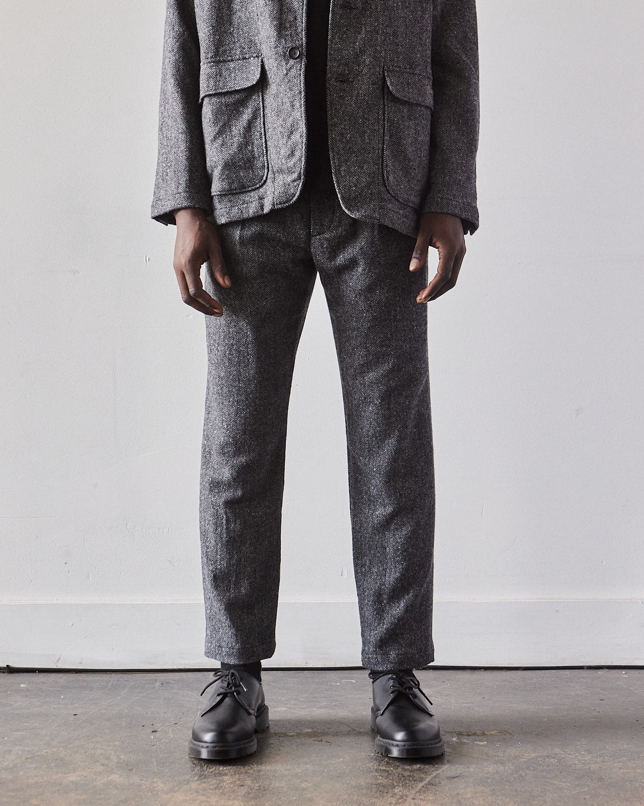 engineered garments ウール混パンツ ヘリンボーン グレー engineered