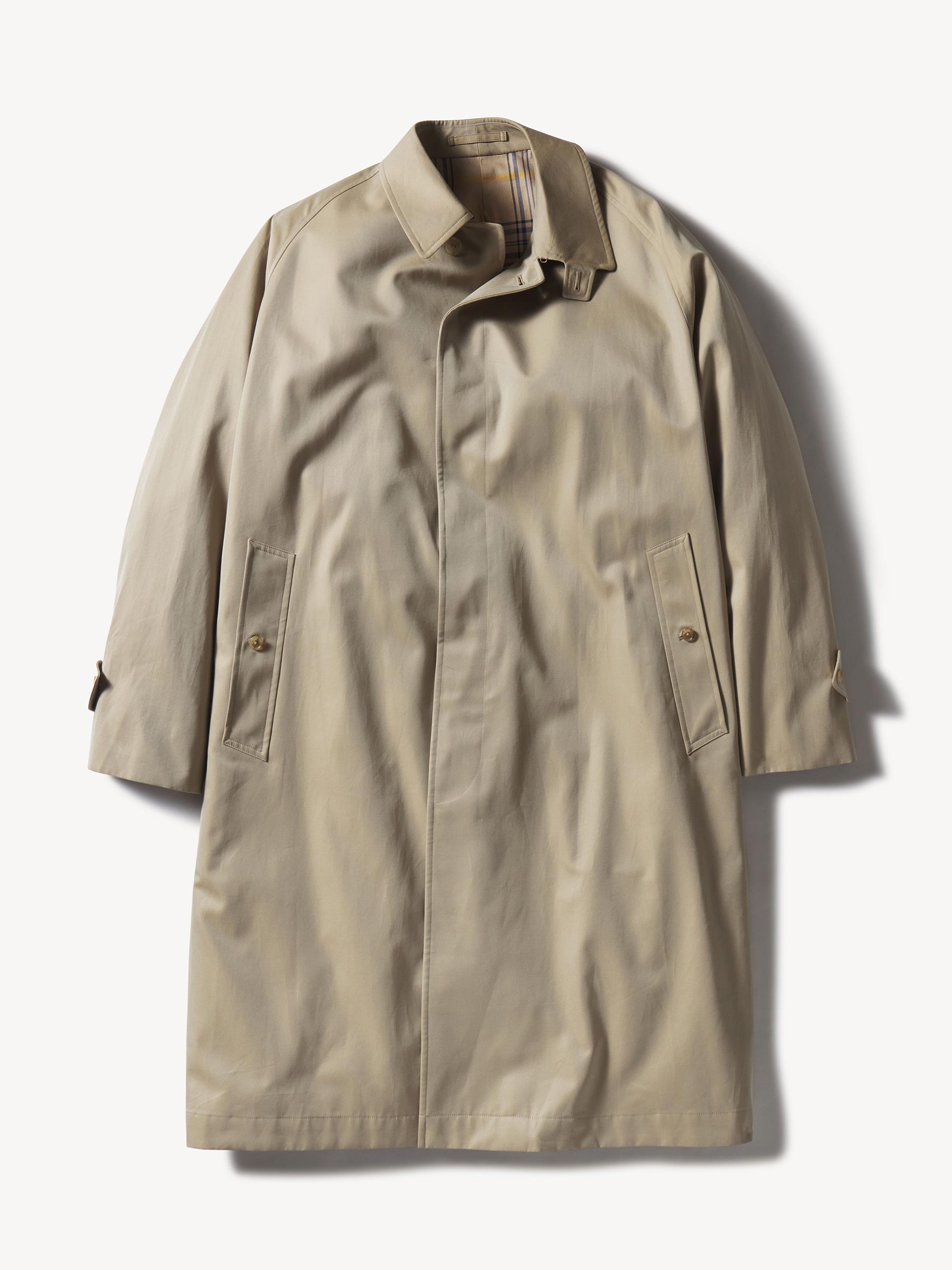 Khaki Anatomica Single Raglan Coat II - Buck Mason- Modern