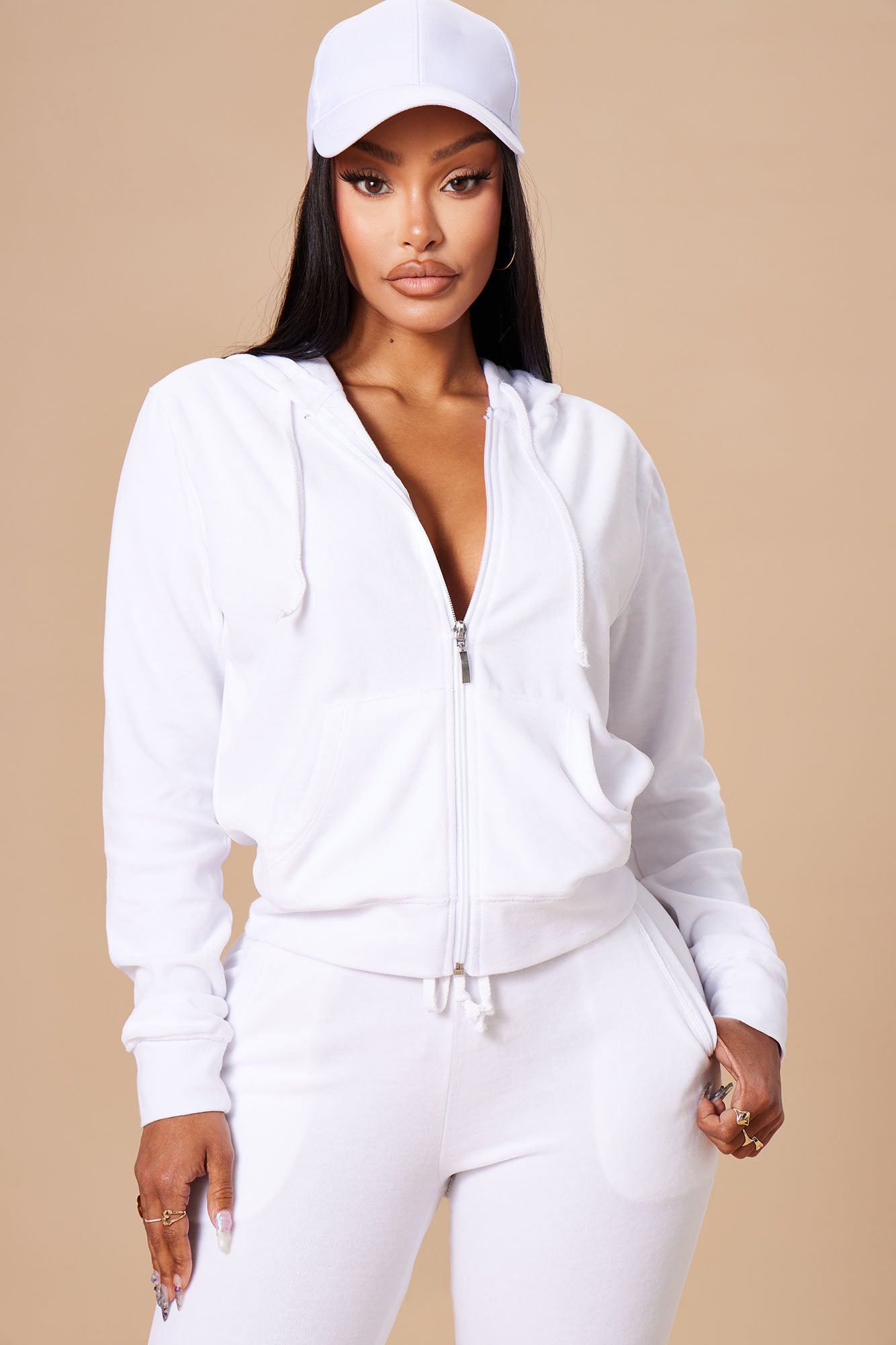 The Original Trendsetter Velour Set - White | Fashion Nova