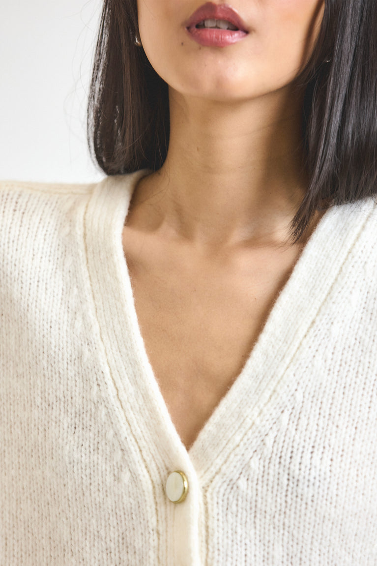 Lailah Oversized Cardigan - Ivory – Derek Lam