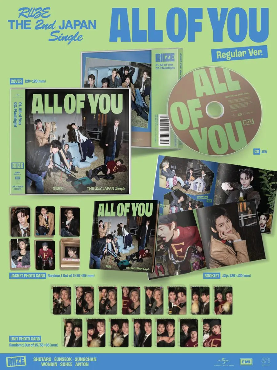Pre-Order] RIIZE 2nd Single Japanese Album - All of You (Regular