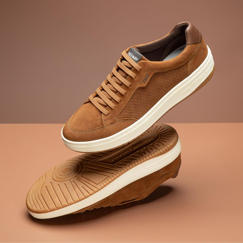 Tênis Masculino Freeway Evo04 7108 Couro Castor - Semana do
