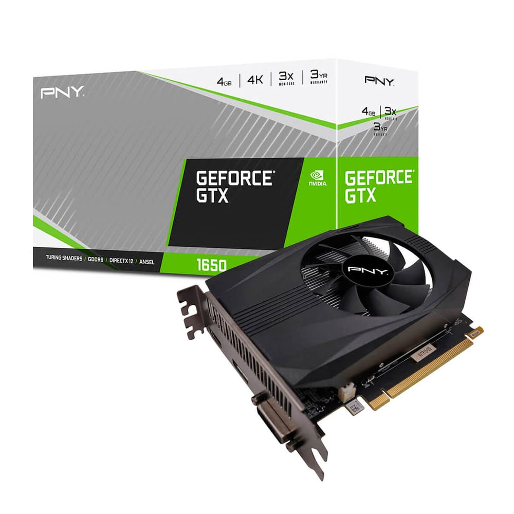 GeForce GTX 1650 4GB GDDR6 128bits PNY Single Fan VCG16504D6SFMPB1